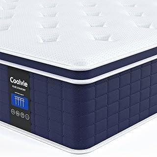 Coolvie Full Size Mattress 14 Inch, Hybrid Full Mattress in a Box, 4 Layer Premium Foam with Pocket Springs for Motion Isolation and Pressure Relieving, Medium Firm Feel, 100-Night Trial
