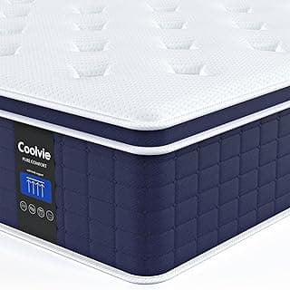Coolvie Full Size Mattress 14 Inch, Hybrid Full Mattress in a Box, 4 Layer Premium Foam with Pocket Springs for Motion Isolation and Pressure Relieving, Medium Firm Feel, 100-Night Trial