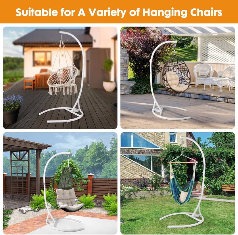Hammock Chair Stand(Stand Only), Stand for Hanging Egg Chair/Swing Chair, Indoor/Outdoor Hanging Chair Stand Only, Heavy Duty 330Lbs Weight Capacity