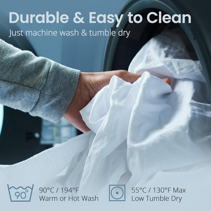 SafeRest Waterproof King Size Mattress Protector - Fitted with Stretchable Pockets - Machine Washable Cotton Mattress Cover for Bed