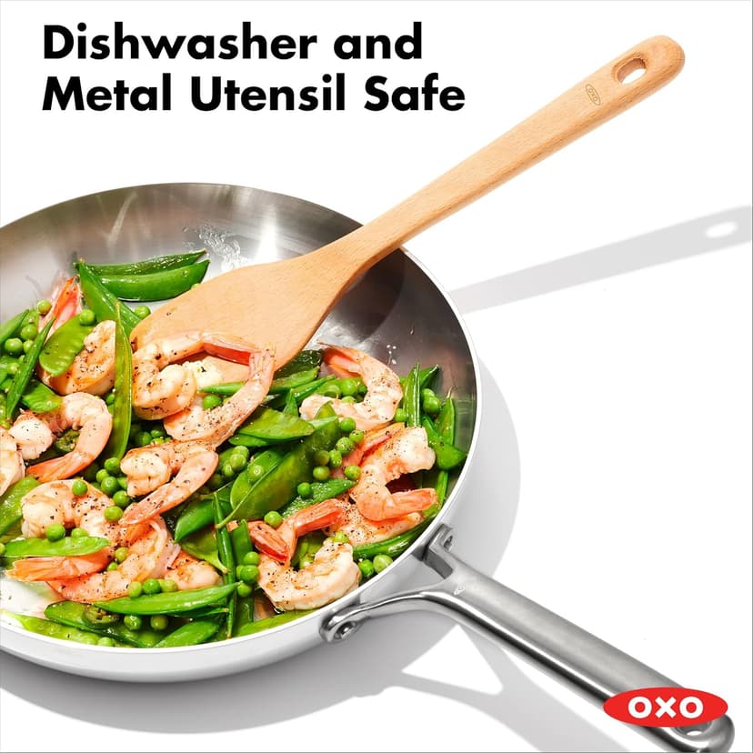 OXO Mira Tri-Ply Stainless Steel, 12" Frying Pan Skillet, Induction, Multi Clad, Dishwasher and Metal Utensil Safe