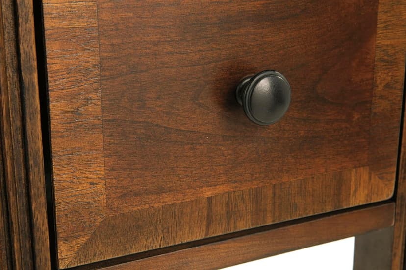 Signature Design by Ashley T007-527 Chair Side End Table, 24.50" W x 17.00" D x13.50 H, Medium Brown