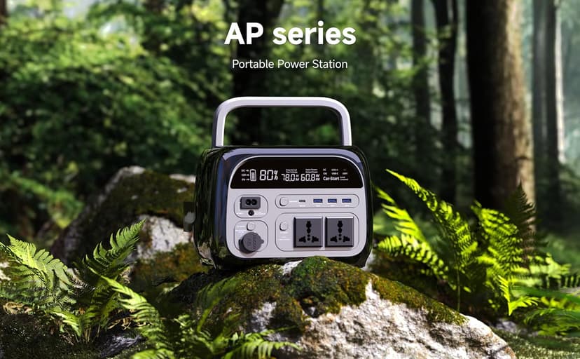 CTOLITY 500W Portable Power Station - 481Wh LiFePO4 Battery Backup, Lightweight 10 LB Solar Generator for Camping, Off-Grid Use, and Emergency Power Outages (AP300(231WH))