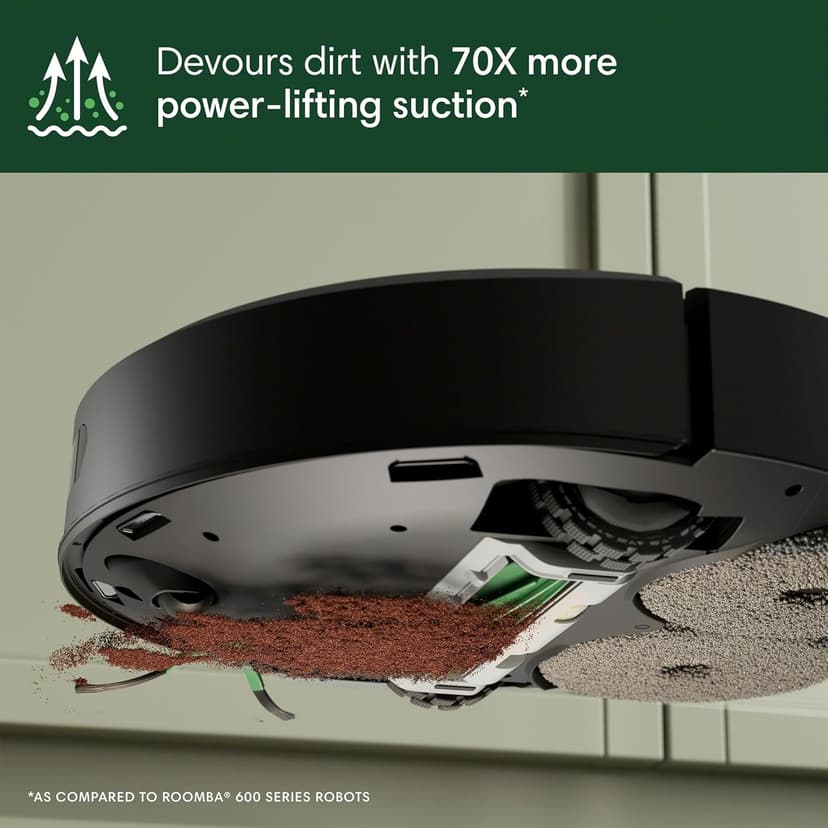 iRobot Roomba Plus 405 (G181) Combo Robot Vacuum & Mop with AutoWash Dock - Amazon Exclusive, Dual Spinning Mop Pads, Self-Empties for 75 Days, Intense Suction, Pad Washing & Drying, Pad-Lift, LiDAR