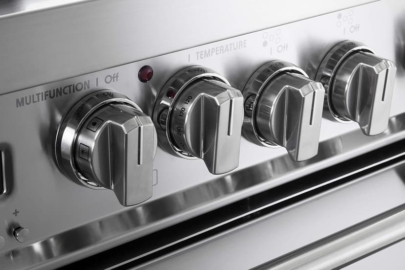 Verona VPFSGE365DSS 36" Prestige Series Freestanding Dual Fuel Range with Double Oven 5 Sealed Burners Oven Racks and Cast-Iron Grates in Stainless Steel