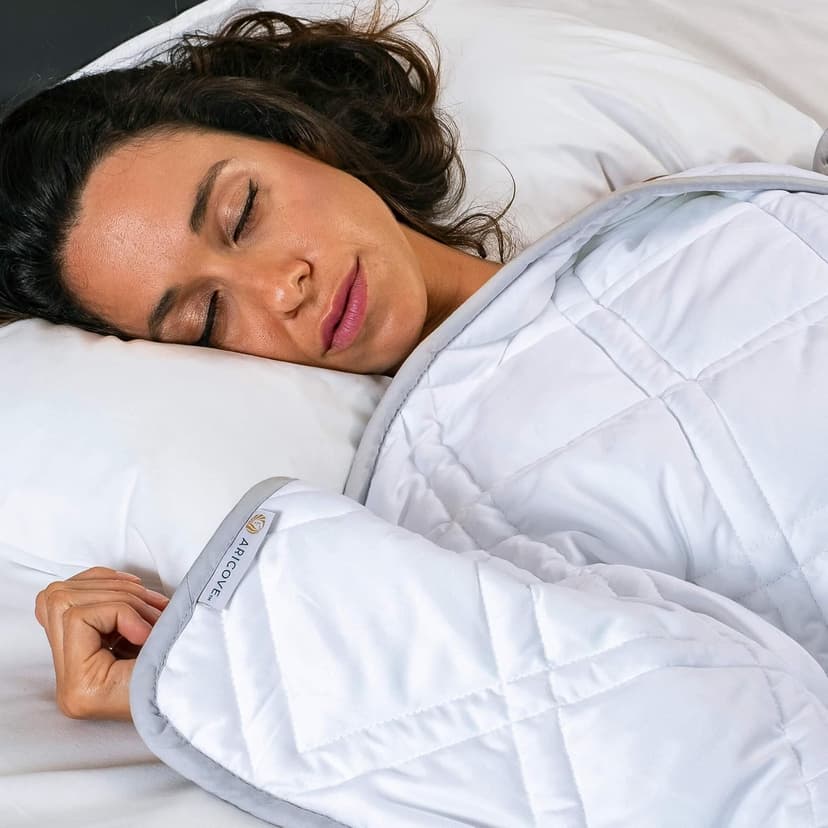 Cooling Weighted Blanket, 15 lbs, Twin Size for Adults, Luxury Heavy Blanket, Silky Soft Bamboo Viscose, 48x72 inches, Machine Washable, White