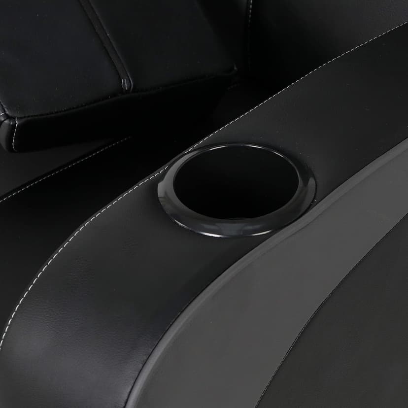 X Rocker Gamma Recliner Gaming Chair, 2.1 Bluetooth Audio System, Headrest Mounted Speakers, Built-in Footrest and Cupholder, 718001, 34.84" x 39.37" x 30.31", Black