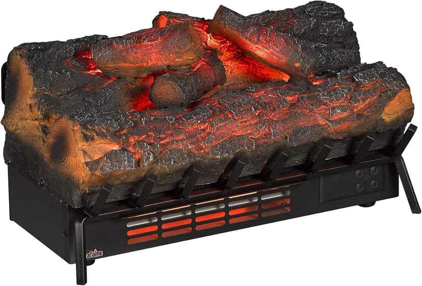 duraflame Electric Log Set 1,000 Sq Ft Heater, Faux Logs Insert with Infrared Flames for Existing Fireplaces, Remote Control Included