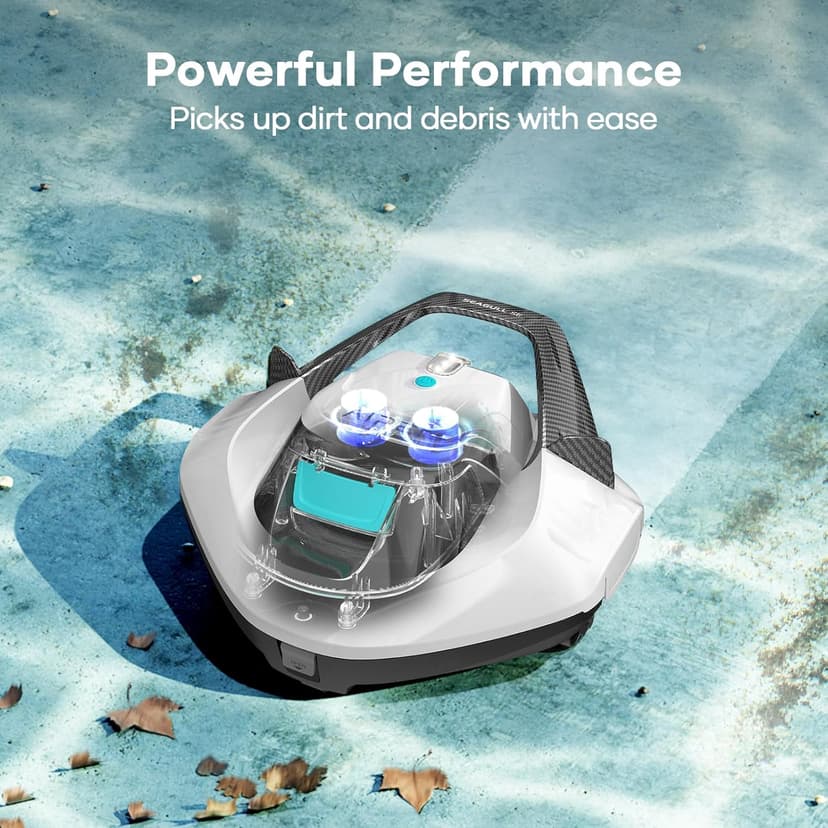 AIPER Cordless Robotic Pool Vacuum, Self-Parking Technology, Portable, Ideal for Above-Ground Flat Pool up to 40 Feet