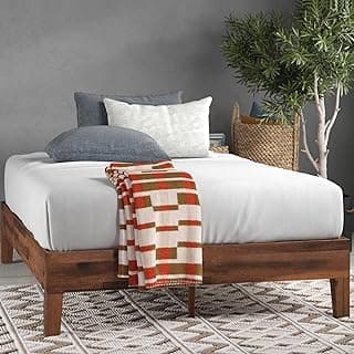 ZINUS Marissa Deluxe Wood Platform Bed Frame, No Box Spring Needed, Wood Slat Support, Easy Assembly, Queen