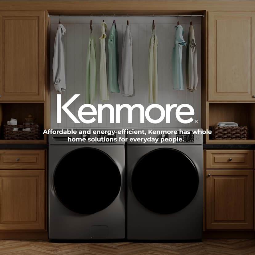 Kenmore 2682273 Front Load Electric Dryer with Steam, Wrinkle Guard, Energy Saver, Smart Sensor Drying System, 8.0 cu. ft. Total Capacity, Metallic Silver