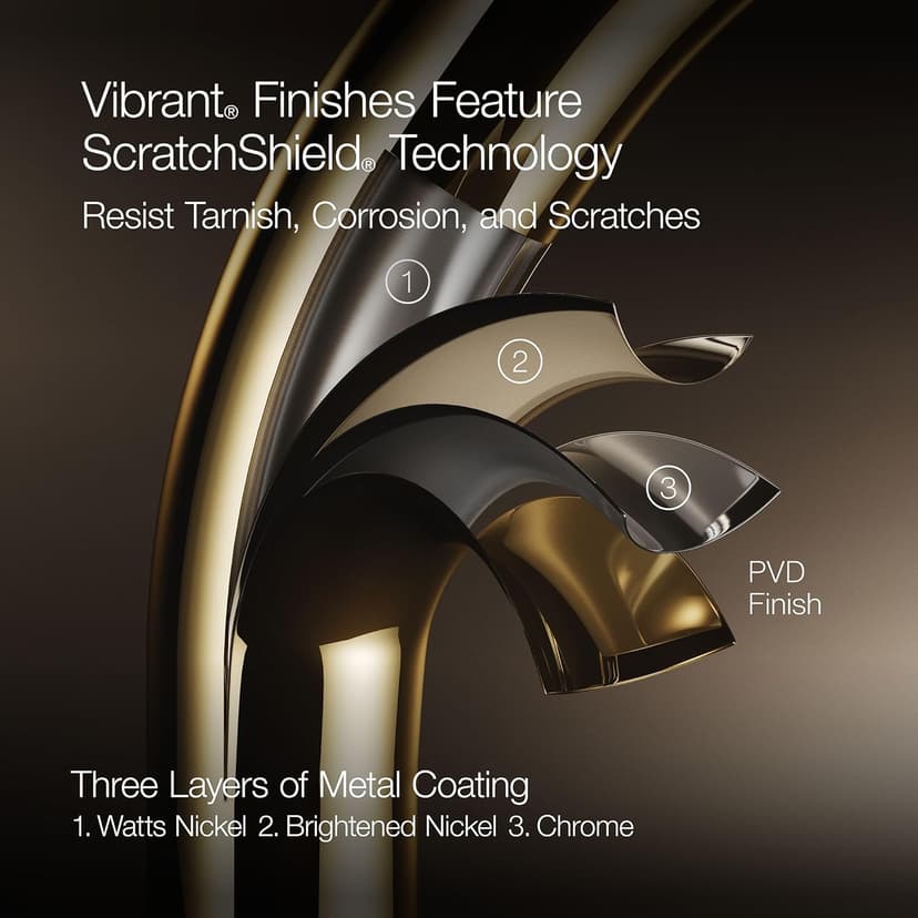 Kohler 76465-G-BN Awaken® 10" single-function rainhead, 1.75 gpm, Vibrant Brushed Nickel