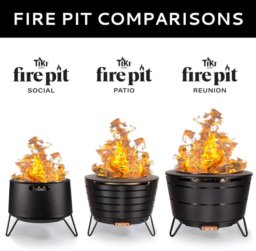 20-Inch Smokeless Social Fire Pit, Portable Outdoor Fire Pit with Removable Ash Base, Stand & Cloth Cover – Modern Wood Burning Fire Pit for Patio, Backyard, and Gatherings