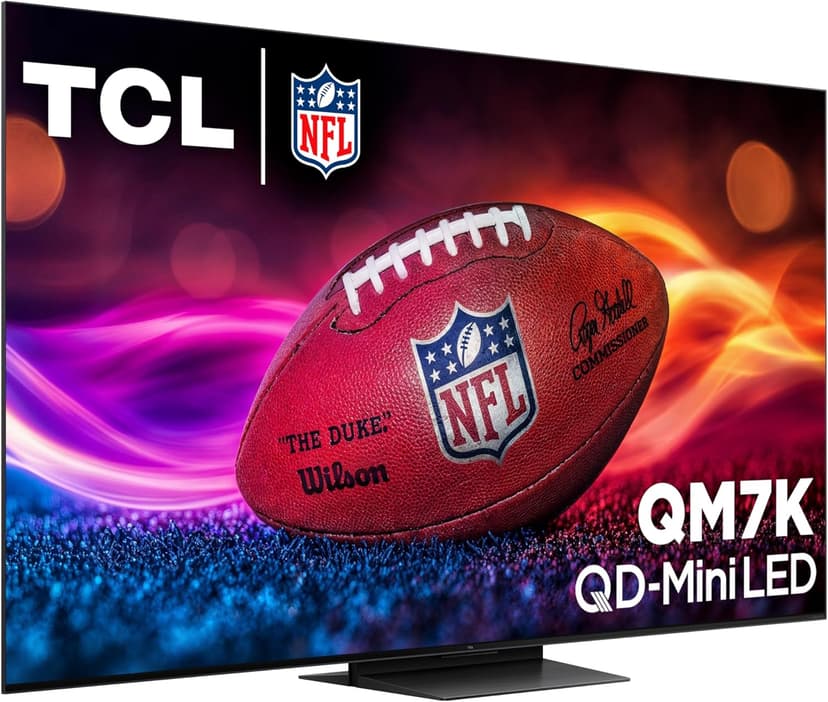 TCL 75-Inch QM7K QLED 4K Smart QD-Mini LED TV with Google TV (75QM7K, 2025 Model) Dolby Vision IQ, Dolby Atmos, HDR, Game Accelerator up to 288Hz, Voice Remote, Works with Alexa, Streaming Television