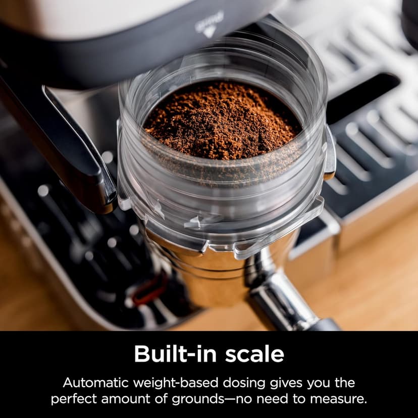 Ninja Espresso Machine and Drip Coffee Maker| Luxe Café Premier Series | Integrated Coffee Grinder, Milk Frother, Assisted Tamper & Built-In Espresso Accessory Storage | Stainless Steel | ES601