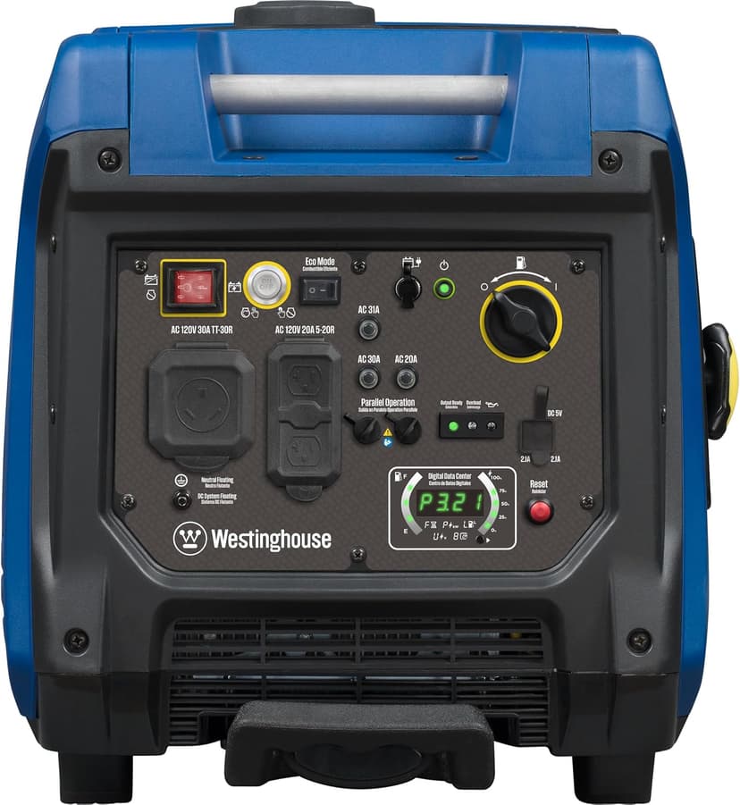 Westinghouse 5000 Peak Watt Super Quiet Portable Inverter Generator, Remote Electric Start with Auto Choke, Wheel & Handle Kit, RV Ready, Gas Powered, Parallel Capable