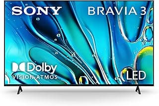 Sony 55-Inch 4K Ultra HD BRAVIA 3 LED Smart TV with Google TV, LED Flat Screen, Dolby Vision HDR, Google TV, Exclusive PS5 Features, 2024 Model (K-55S30)