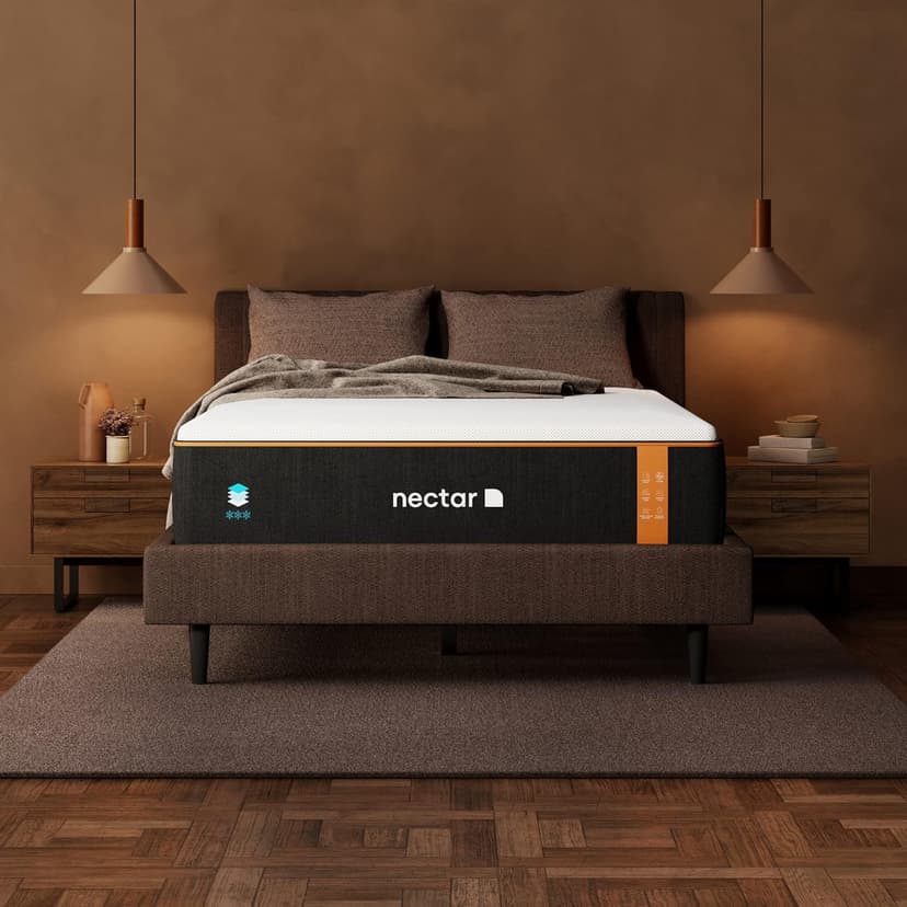 Nectar Premier Copper 14" King Mattress - Medium Firm Gel Memory Foam Mattress - 5 Layers of Comfort - Triple Action Cooling Tech - 365-Night Trial - Forever Warranty,White