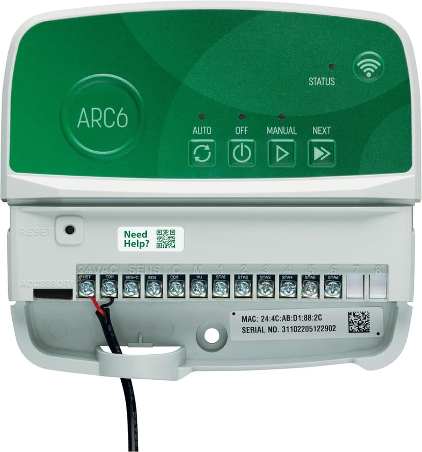 Rain Bird ARC6 App-Based Indoor Smart Irrigation WiFi Timer/Controller, 6-Zone/Station, EPA WaterSense Certified, Compatible with Alexa