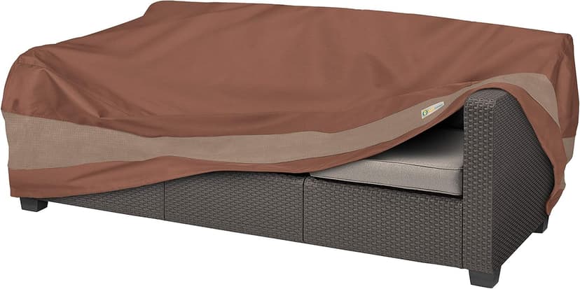 Duck Covers Ultimate Waterproof Patio Sofa Cover, Outdoor Couch Cover with All Weather Protection, Patio Furniture Covers with Attachment Strap, 77"W x 35"D x 35"H, Outdoor Sofa Cover