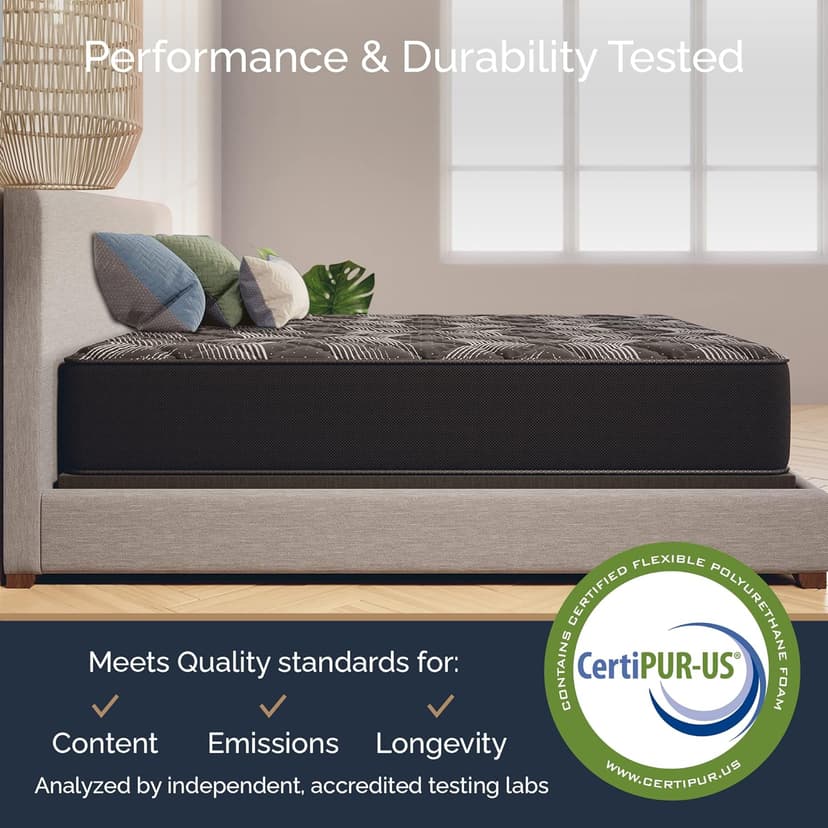 Loosh King Size 12" Extra Firm Mattress Moisture Wicking Fabric, Cool Sleep - Inner Spring System & High-Density Foam Layers for Support & Comfort - CertiPUR-US Certified, Bed in Box