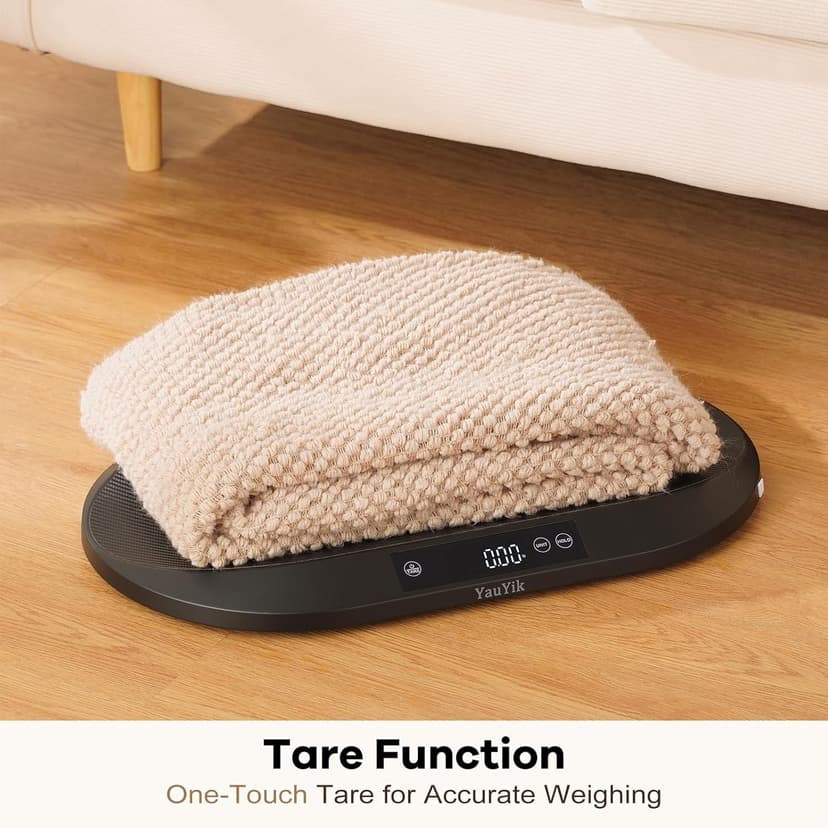 YAUYIK Digital Baby Scale with Smart Hold Function, Multifunctional Infant Scale, Large Pet Scale for Newborn Puppy, Cat and Small Animals - Up to 88lbs, Nest-Shaped Design, 150cm Soft Tape