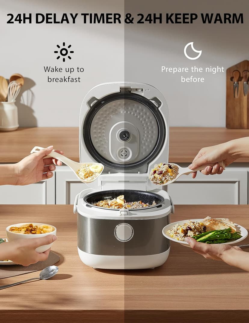 TOSHIBA Rice Cooker Induction Heating, Low Carb Rice Cooker Low Sugar Digital Steamer, 5.5 Cups Uncooked Japanese Rice Cooker, 8 Cooking Functions, 24H Timer & Auto Keep Warm
