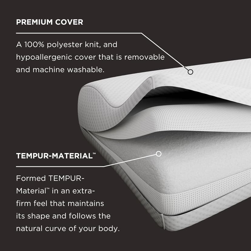 Tempur-Pedic TEMPUR-Ergo Neck Pillow, Large Profile, White