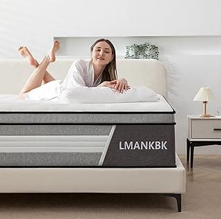 Queen Mattress, 14 Inch Innerspring Hybrid Mattresses in a Box with Gel Memory Foam, Individually Wrapped Encased Coil Pocket Spring Mattress, Pressure Relief, Medium Firm Support,60"*80"*14"…
