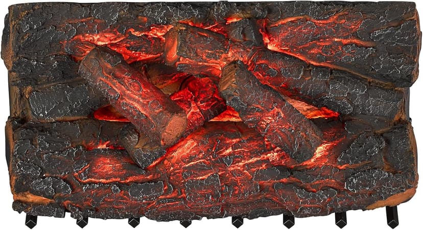 duraflame Electric Log Set 1,000 Sq Ft Heater, Faux Logs Insert with Infrared Flames for Existing Fireplaces, Remote Control Included