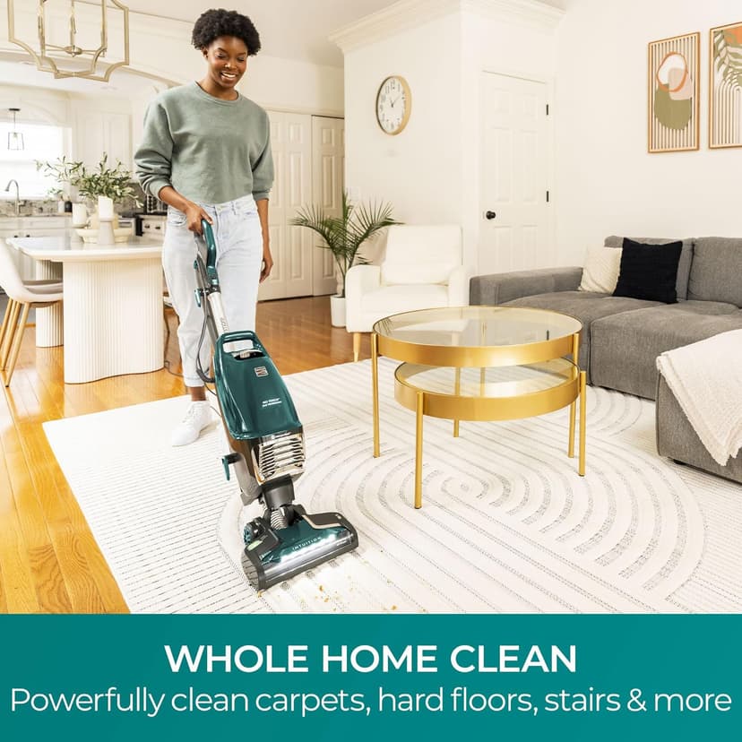 Kenmore Intuition Bagged Upright Vacuum Lift-Up Carpet Cleaner 2-Motor Power Suction with HEPA Filter, 3-in-1 Combination Tool, HandiMate for Floor, Pet Hair, 14pounds, Green