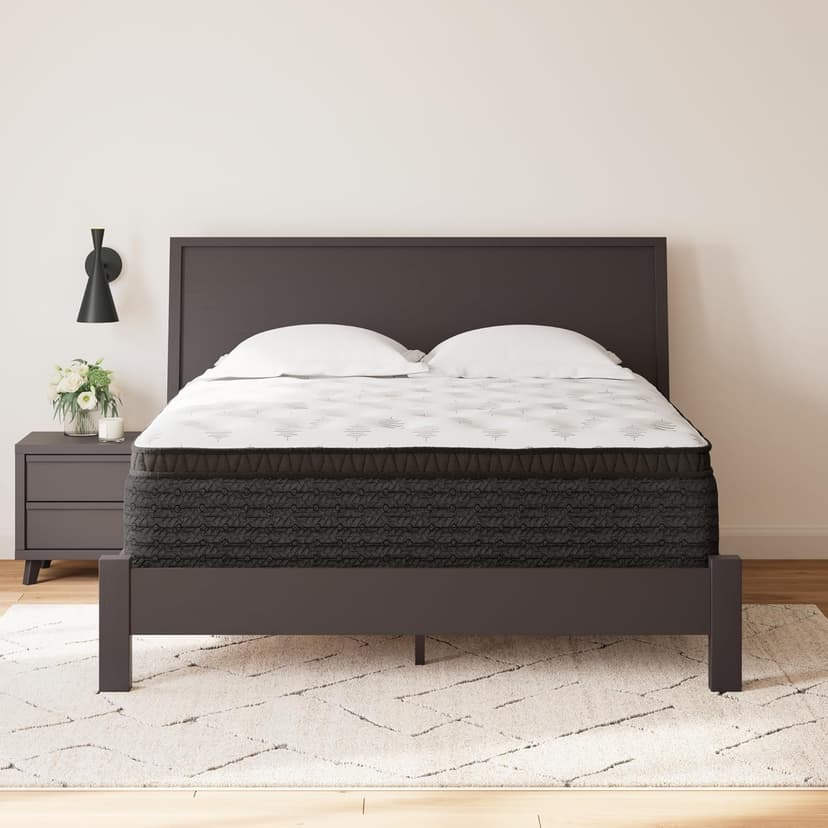 Signature Design by Ashley King Size Ultra Luxury 16 Inch Hyper Cool Euro Top Hybrid Mattress with Cooling Gel Memory Foam