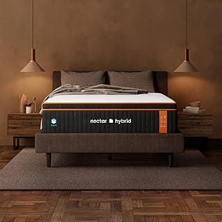 Nectar Premier Copper Hybrid King Mattress 14 Inch - Medium Firm Memory Foam - Steel Springs - Dual Action Cooling Technology - 365-Night Trial - Forever Warranty White