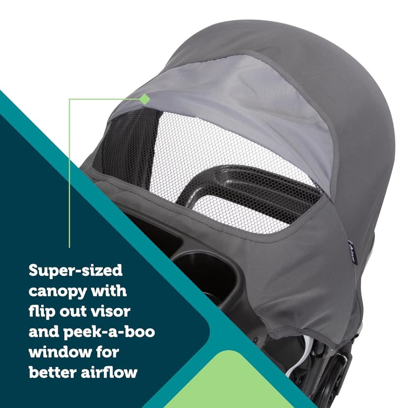 Safety 1st Smooth Ride Travel System Stroller and Car Seat OnBoard™ FLX - Efficient Infant Car Seat Stroller and Infant Car Seat and Stroller Combo, Monument