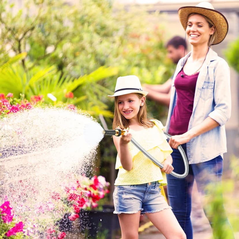 100 FT Garden Hose Expandable - 304 Stainless Steel Water Hose 100 FT - Heavy Duty Flexible Kink Free Hose, no Bite