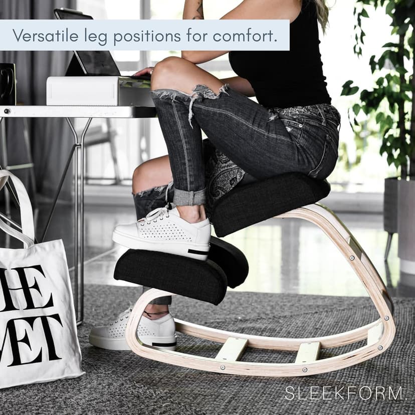 Sleekform Austin Kneeling Chair - Home Office Ergonomic Computer Desk Stool For Active Sitting