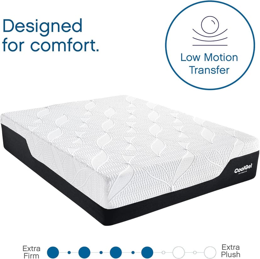 Cool Gel Chill 14 Inch Medium Firm Memory Foam Mattress Queen Size, with 2 Bonus CoolGel Memory Foam Bed Pillows, 14" with Pressure Relief, CertiPUR-US Certified, Cooling Queen Mattress in a Box