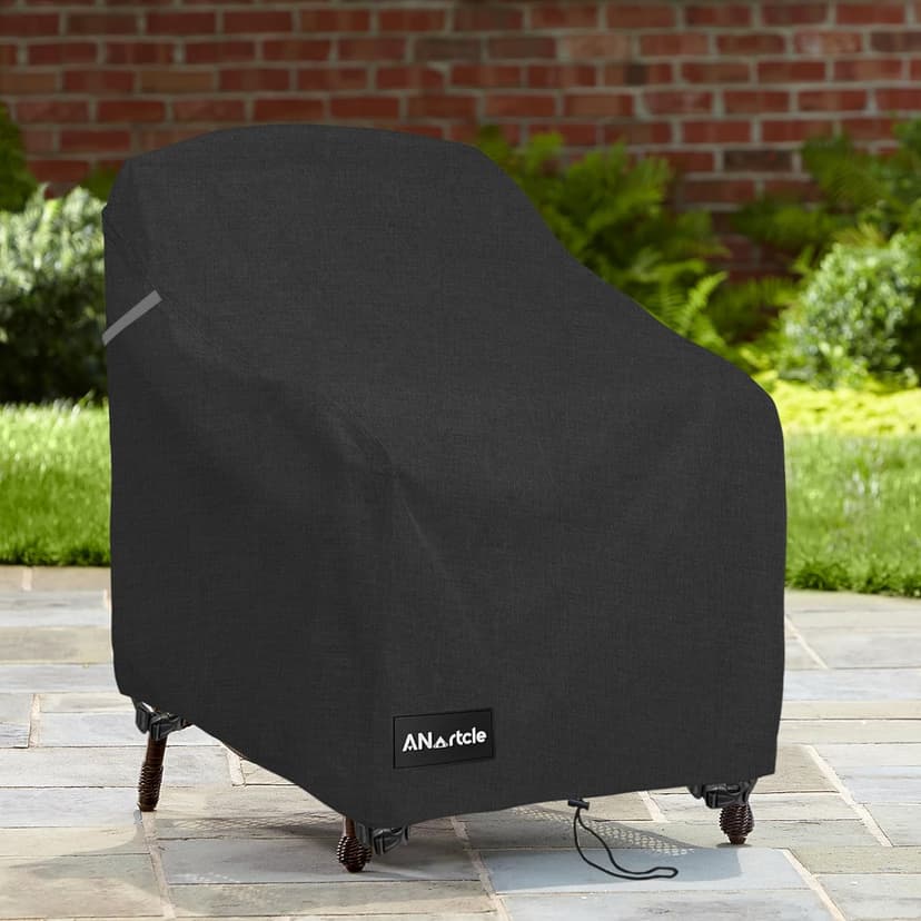 Swivel Patio Chair Covers 2 Pack,Waterproof Heavy Duty Outdoor Chair Covers,Patio Swivel Chair Covers for Outdoor Furniture (30 W x 34 D x 38.5 H inches)Black.
