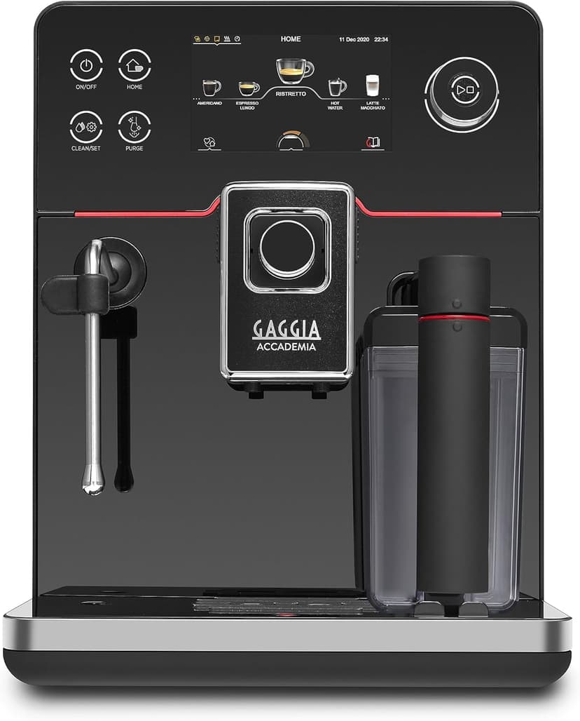 Gaggia Accademia Luxury Italian Fully Automatic Espresso Machine with 19 Customized drink settings,0.5 Liters,RI9782/46 Brushed Stainless