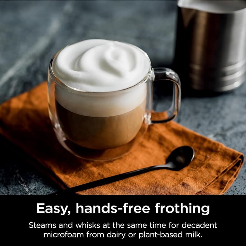 Ninja Espresso Machine and Drip Coffee Maker| Luxe Café Premier Series | Integrated Coffee Grinder, Milk Frother, Assisted Tamper & Built-In Espresso Accessory Storage | Stainless Steel | ES601