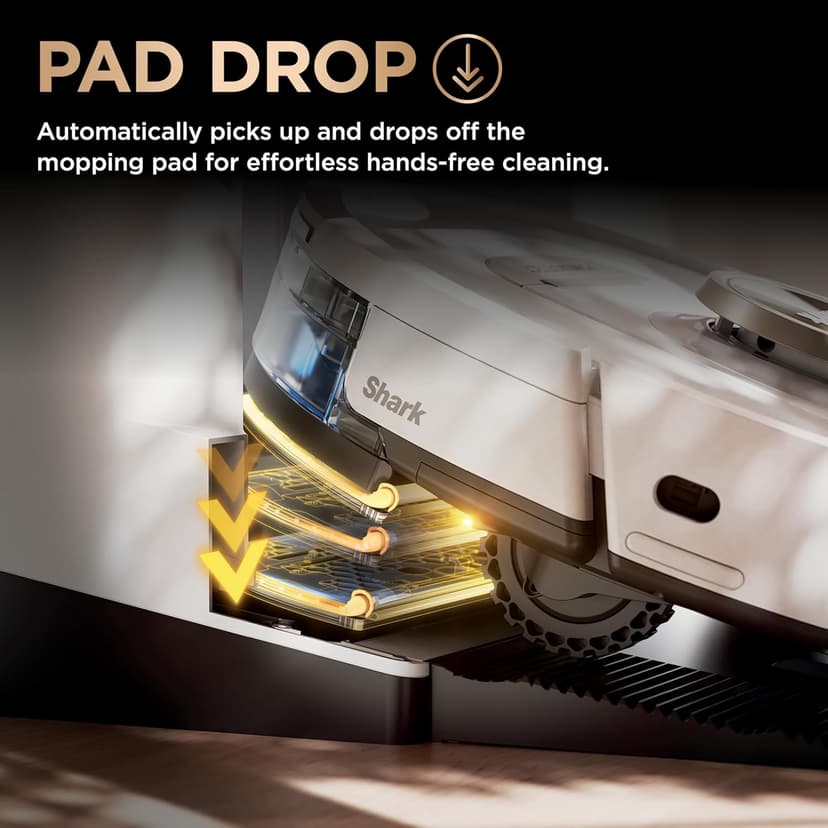 Shark Robot Vacuum & Mop Combo, PowerDetect NeverTouch Pro, Self-Emptying, Self-Refill with Self-Clean Pad Wash & Dry, 60-Day Debris Capacity, 30-Day Refill Tank, 5 PowerDetect Technologies, AV2800ZE