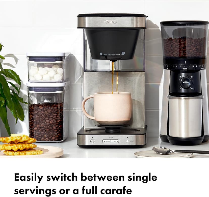 OXO Brew 8 Cup Coffee Maker, Stainless Steel,Black
