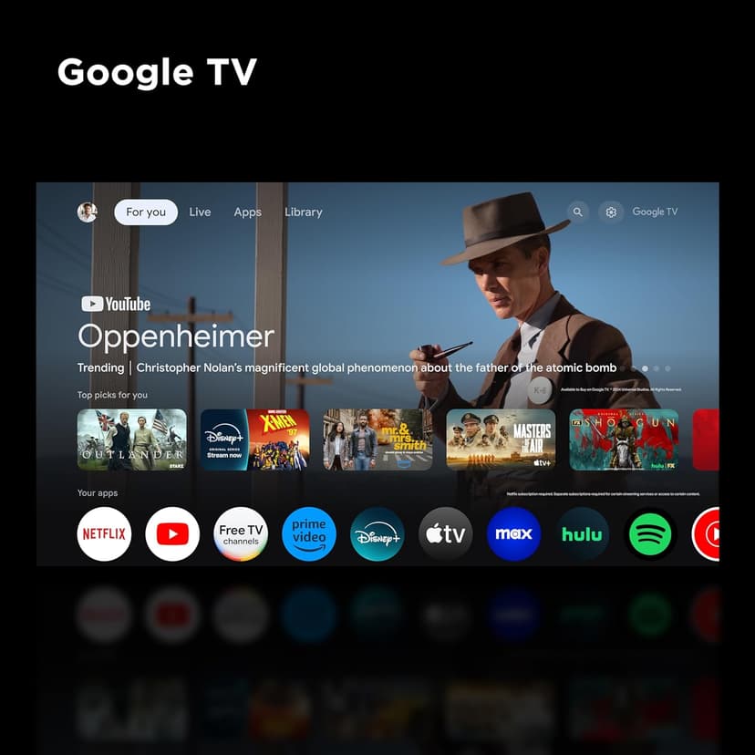 TCL 75-Inch QM7K QLED 4K Smart QD-Mini LED TV with Google TV (75QM7K, 2025 Model) Dolby Vision IQ, Dolby Atmos, HDR, Game Accelerator up to 288Hz, Voice Remote, Works with Alexa, Streaming Television