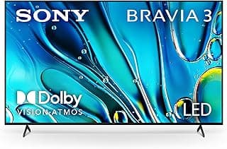 Sony 75-Inch Class 4K Ultra HD BRAVIA 3 LED Smart TV with Google TV, Dolby Vision HDR, and Exclusive Features for PlayStation®5 (K-75S30), 2024 Model