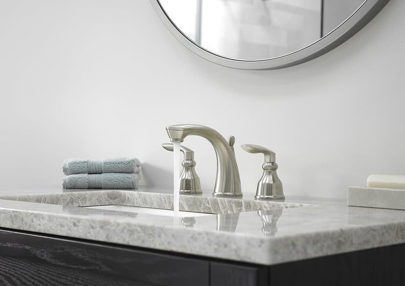 Pfister LG49CB1K Avalon Two-Handle 8 Inch Widespread Bathroom Faucet in Brushed Nickel, Water-Efficient Model
