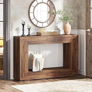 Tribesigns Farmhouse Console Table, 47 Inches Entryway Console Table with Storage, Industrial Hallway Accent Table for Living Room, Entrance