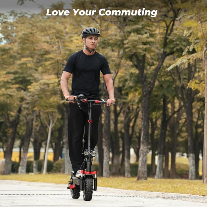 iScooter Electric Scooter, 40/43/50 Miles Long Range & 28/38 MPH Top Speed E Scooter, 10/11/12" Offroad Pneumatic Tire Scooter for Adults with Turn Signals, Double Braking Systems, APP and Storage Bag