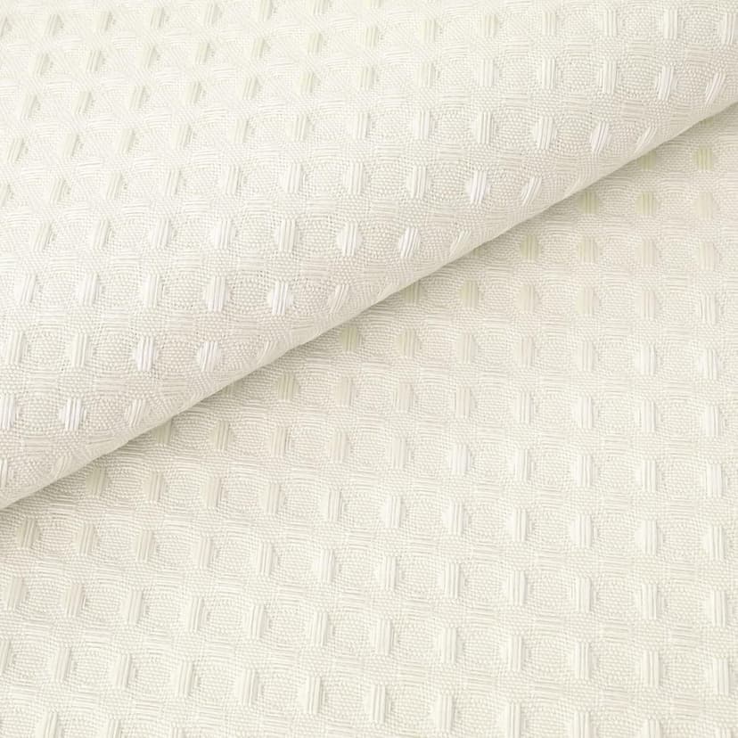 Heavyweight No Hooks Required Dotted Waffle Weave Shower Curtain with Snap in Liner - 71W x 74H,Hotel Grade,Spa Like Bath Curtain,Cream