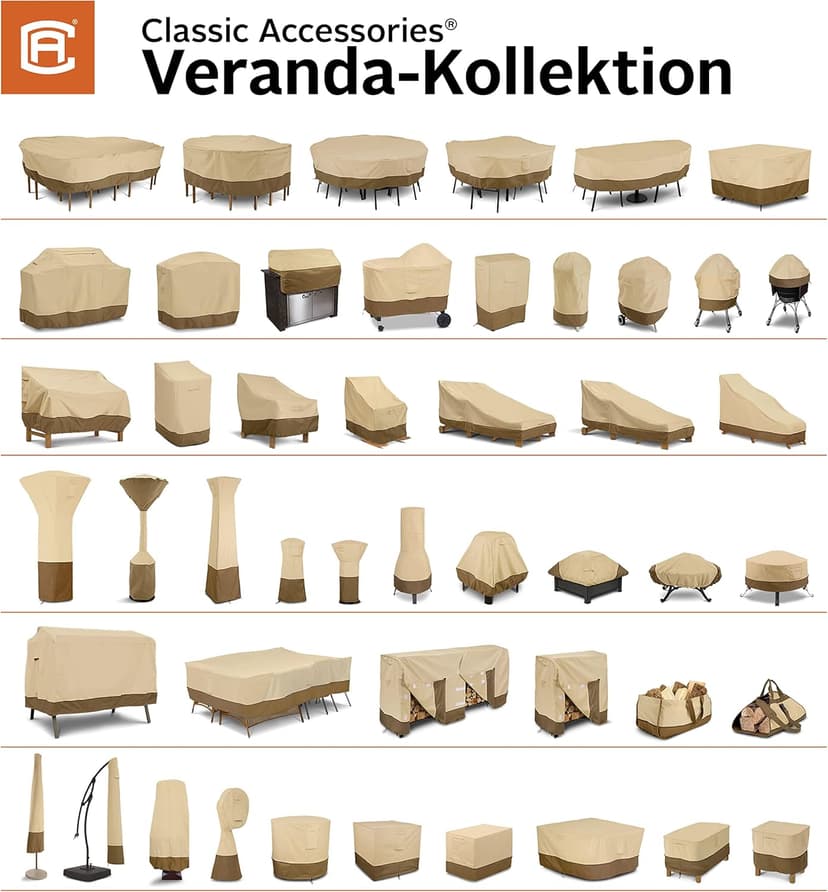 Classic Accessories Veranda Water-Resistant 31.5 Inch Adirondack Chair Cover, Patio Furniture Covers