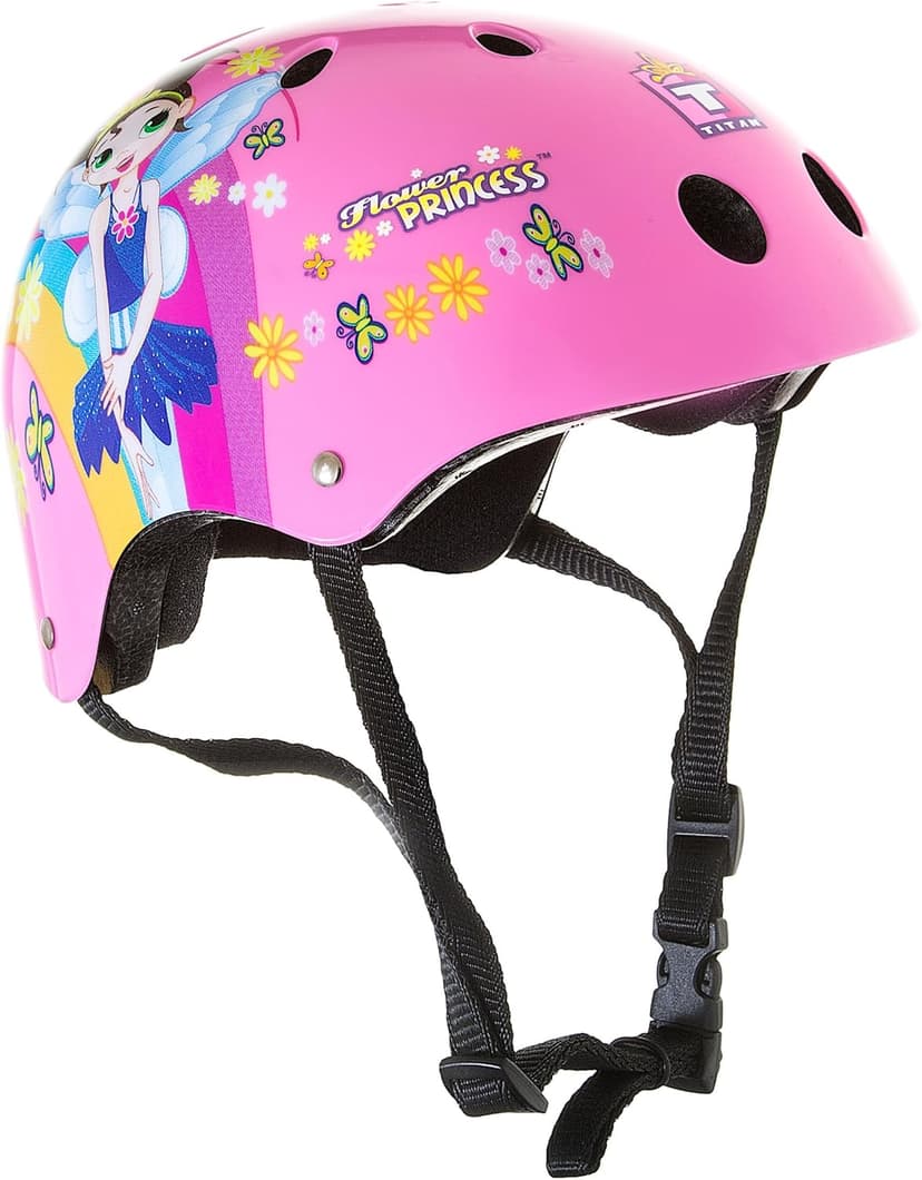 Titan Girls BMX Bike for Kids Ages 4-7, 16-Inch Wheels, 9-Inch Frame, Training Wheels, Toy Seat, Doll Basket, Streamers, First Bike, Princess Bicycle, Gift for Girls